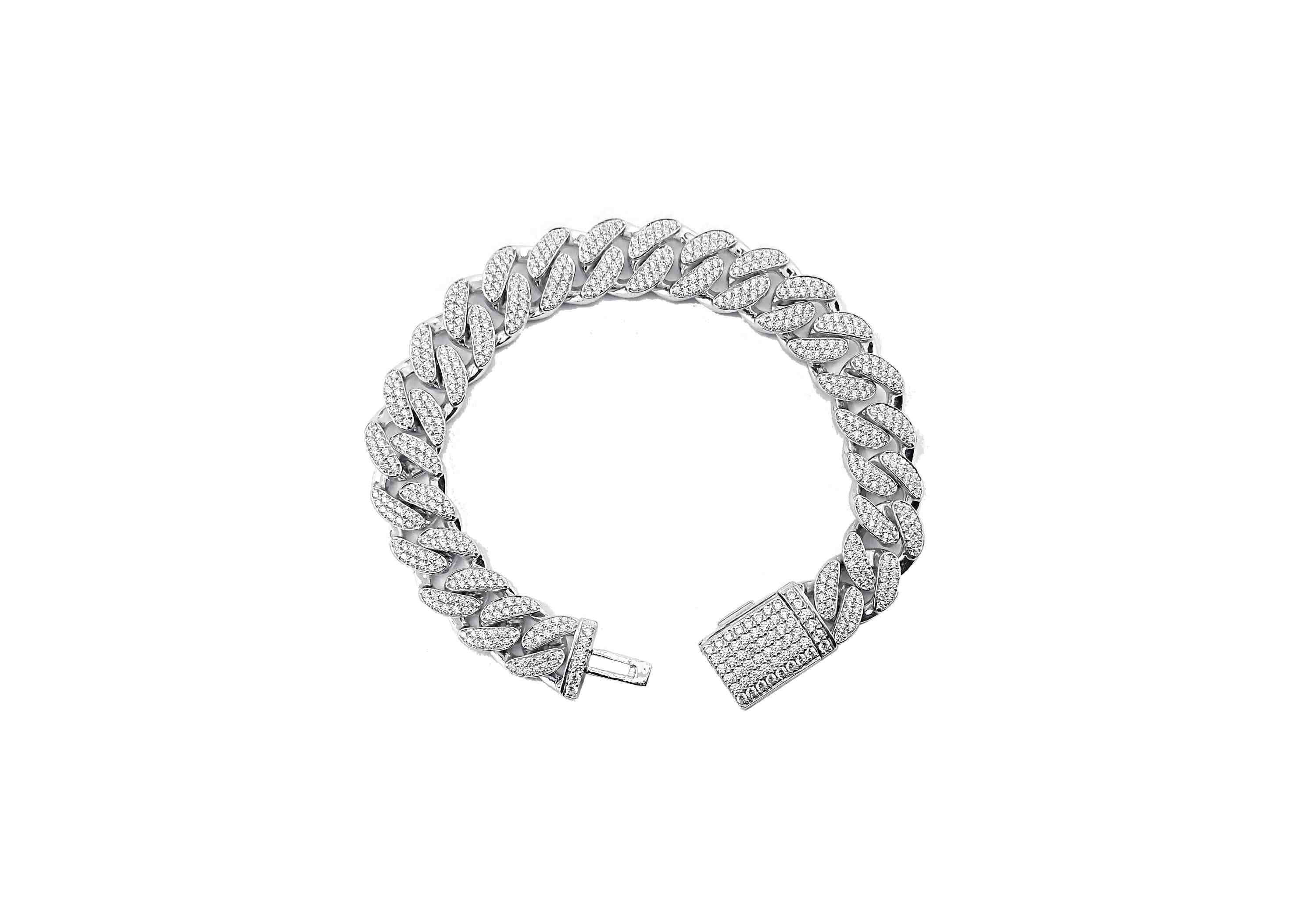 Iced-Out Cuban Link Bracelet BR90613AL8